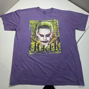 Suicide Squad Joker T-Shirt Mens XL Purple Jared Leto DC Comics Movie